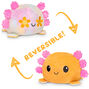 TeeTurtle&trade; Claire&#39;s Exclusive Reversible Plushies Orange &amp; Purple Daisy Axolotl,