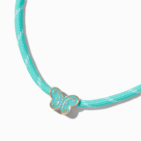 Turquoise Rope Butterfly Pendant Necklace,
