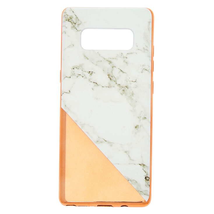 Coque de portable couleur dor&eacute; rose effet marbr&eacute; - Compatible avec Samsung Note 8,