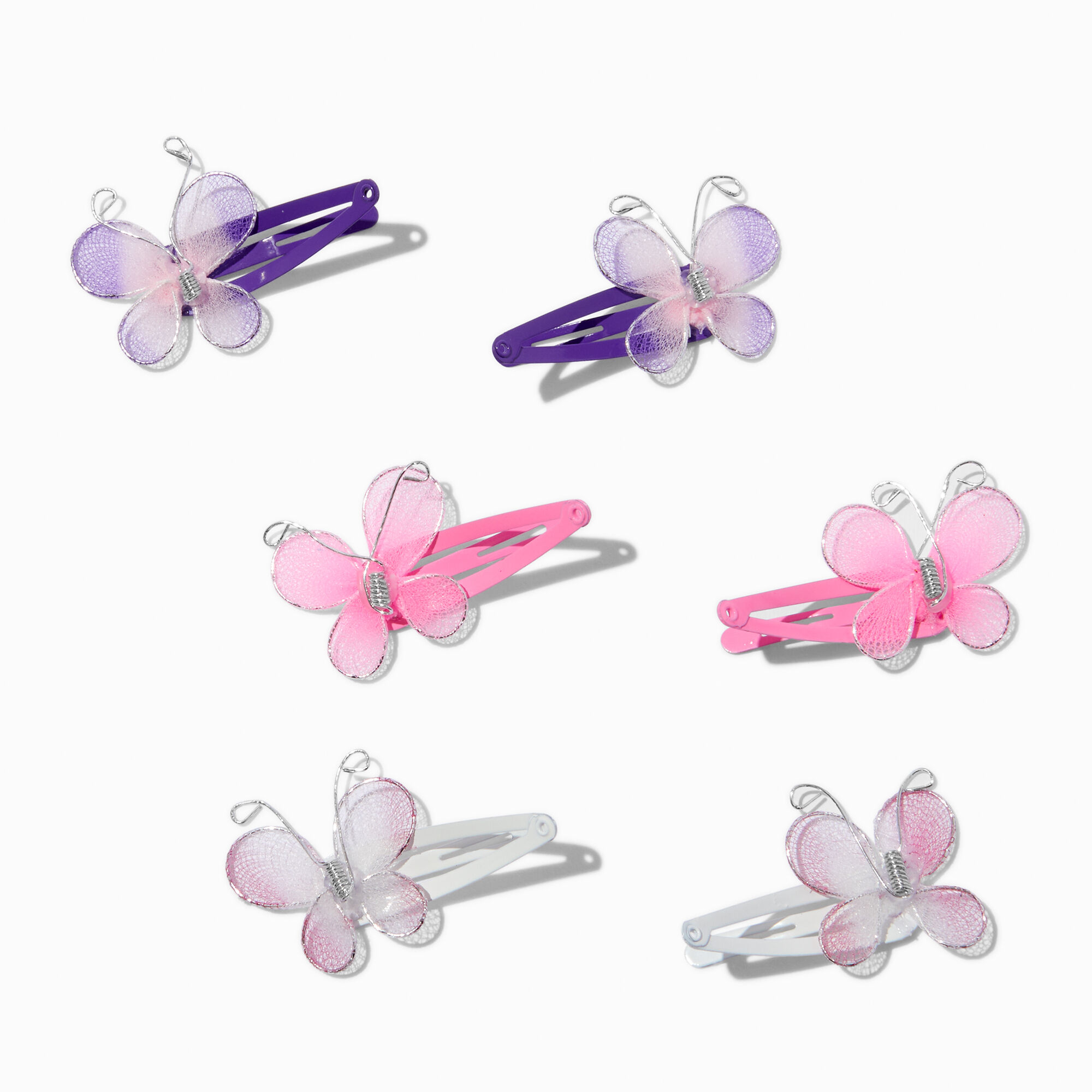 View Claires Club Butterfly Hair Clips 6 Pack information