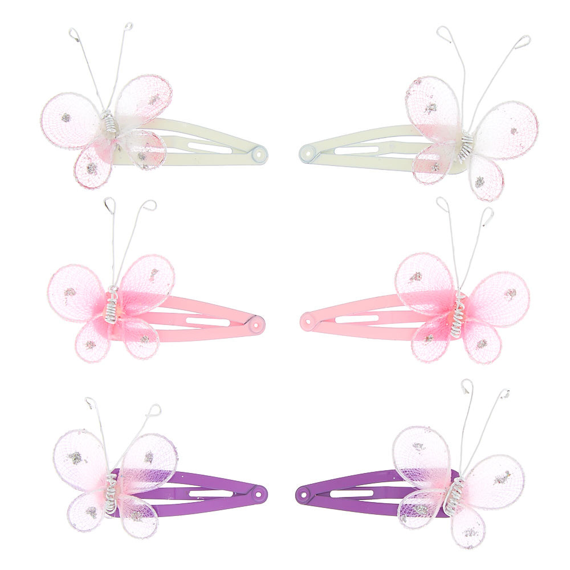 View Claires Club Butterfly Hair Clips 6 Pack information