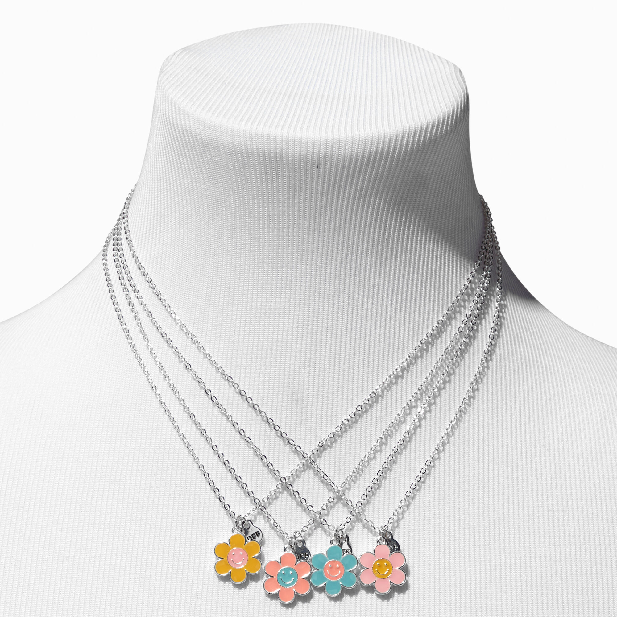 Best Friends Necklace 4-Piece-Set Female Puzzle Letter Pattern Pendant Zinc  Alloy Bff Jewelry Choker