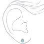 Mixed Metal Owl Crown Stud Earrings - 3 Pack,
