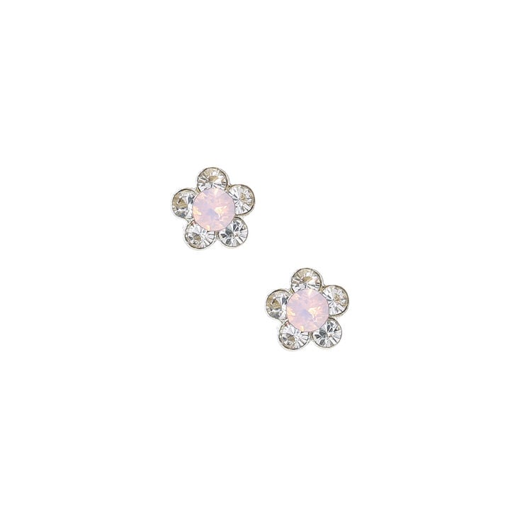 Sterling Silver Crystal Daisy Stud Earrings Claire S Sterling Silver Crystal Daisy Stud Earrings