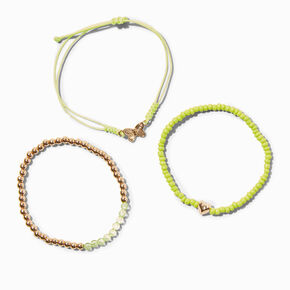 August Birthstone Beaded Stretch Bracelets - 3 Pack,