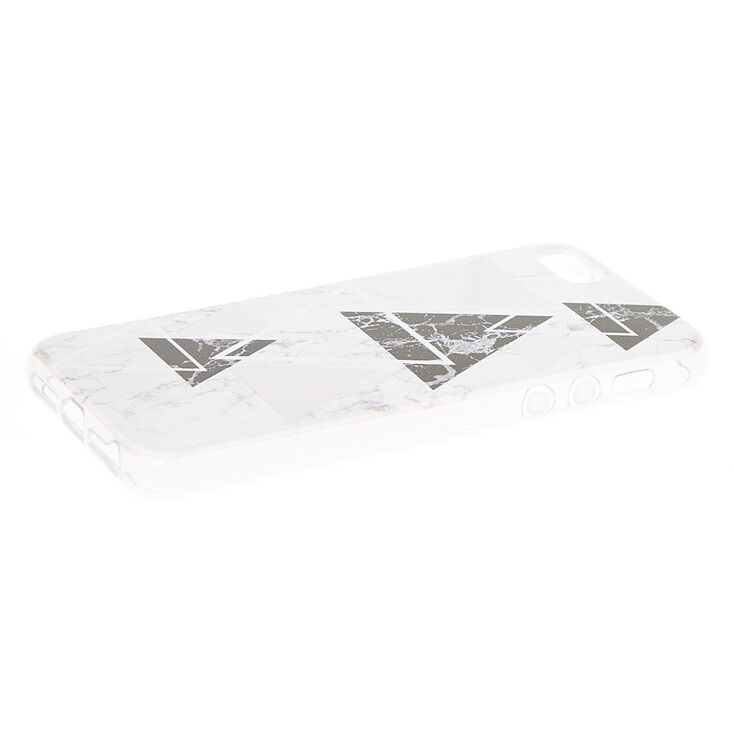 Silver Geometric Marble Phone Case - Fits iPhone 5/5S,