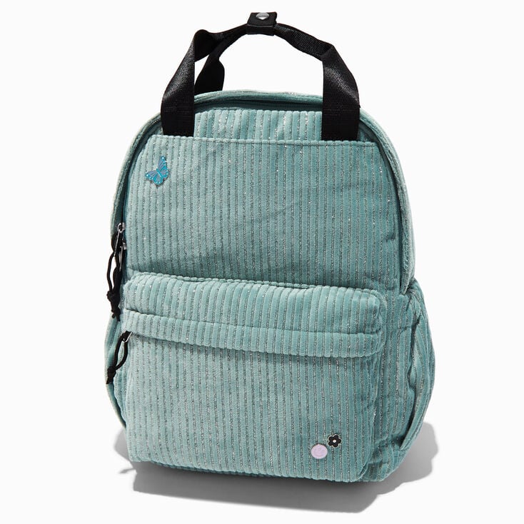 Green Corduroy Backpack,