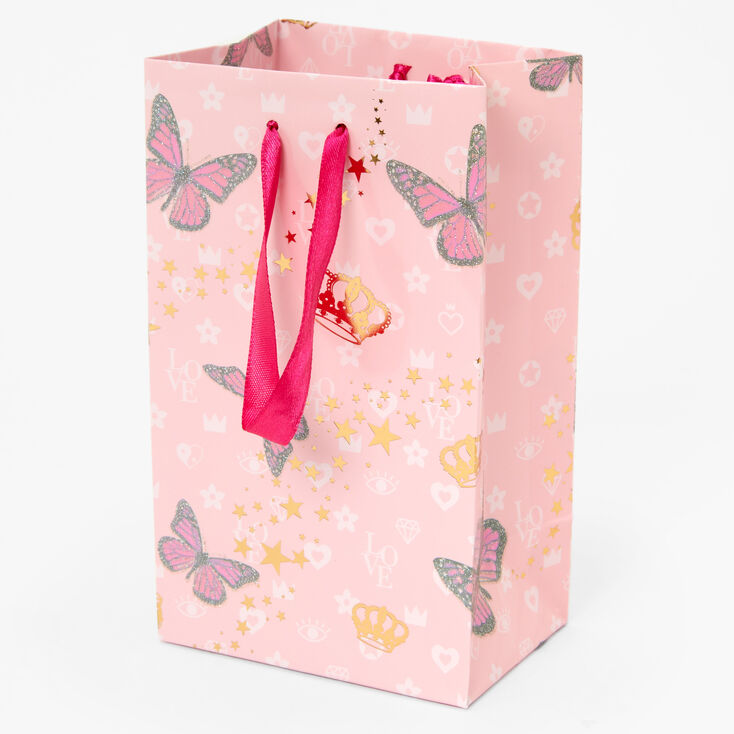 Small Butterfly Gift Bag - Pink,