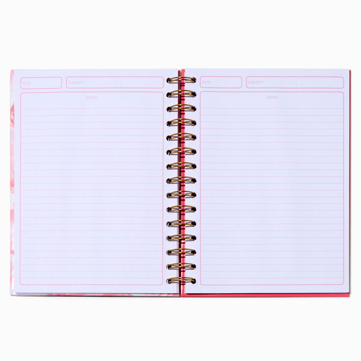 &quot;Enjoy the Little Things&quot; Pink Floral Spiral Notebook,