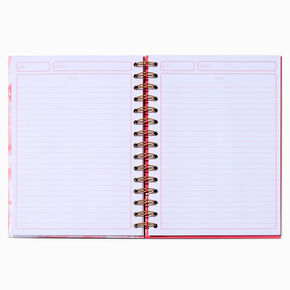 &quot;Enjoy the Little Things&quot; Pink Floral Spiral Notebook,