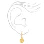 18kt Gold Plated 10MM Happy Face Huggie Hoop Earrings,