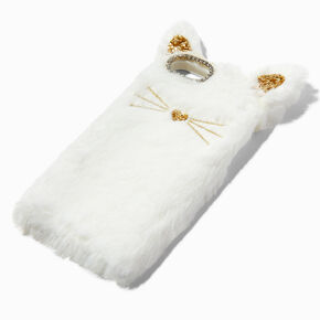 Furry White Kitty Cat Phone Case - Fits iPhone&reg; 6/7/8 SE,