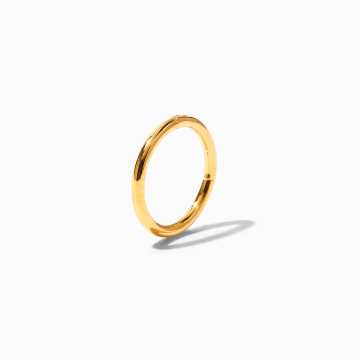 18kt Gold Plated 18G Titanium Hoop Nose Ring,