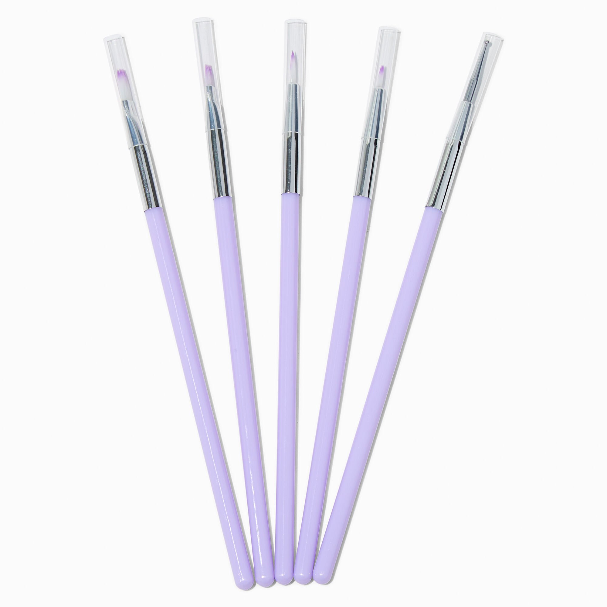 View Claires Nail Art Brush Set 5 Pack Purple information