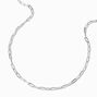 T H E M E x Claire&#39;s Silver-tone Paperclip Chain Necklace,