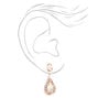 Rose Gold Crystal Teardrop V-Neck Jewelry Set - 2 Pack,