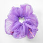 Giant Sheer Mesh Sequin Hair Scrunchie - Lavender,