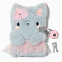 Claire&#39;s Club Ballerina Cat Plush Lock Diary,