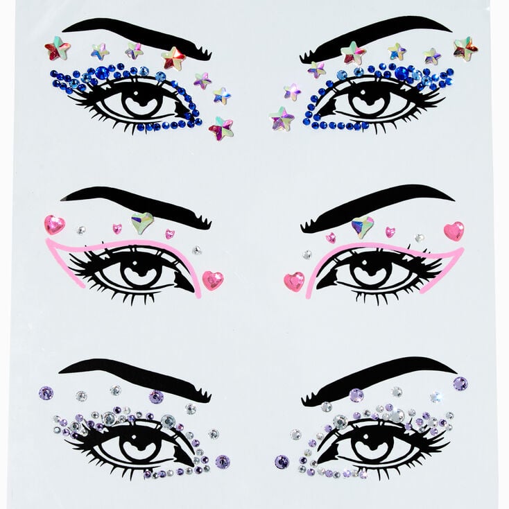 Multicolor Heart & Star Eye Gems - 3 Pack