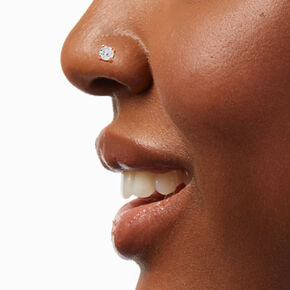 Clou pour piercing de nez avec strass 0,8&nbsp;mm en titane couleur dor&eacute; rose et couleur dor&eacute;e,