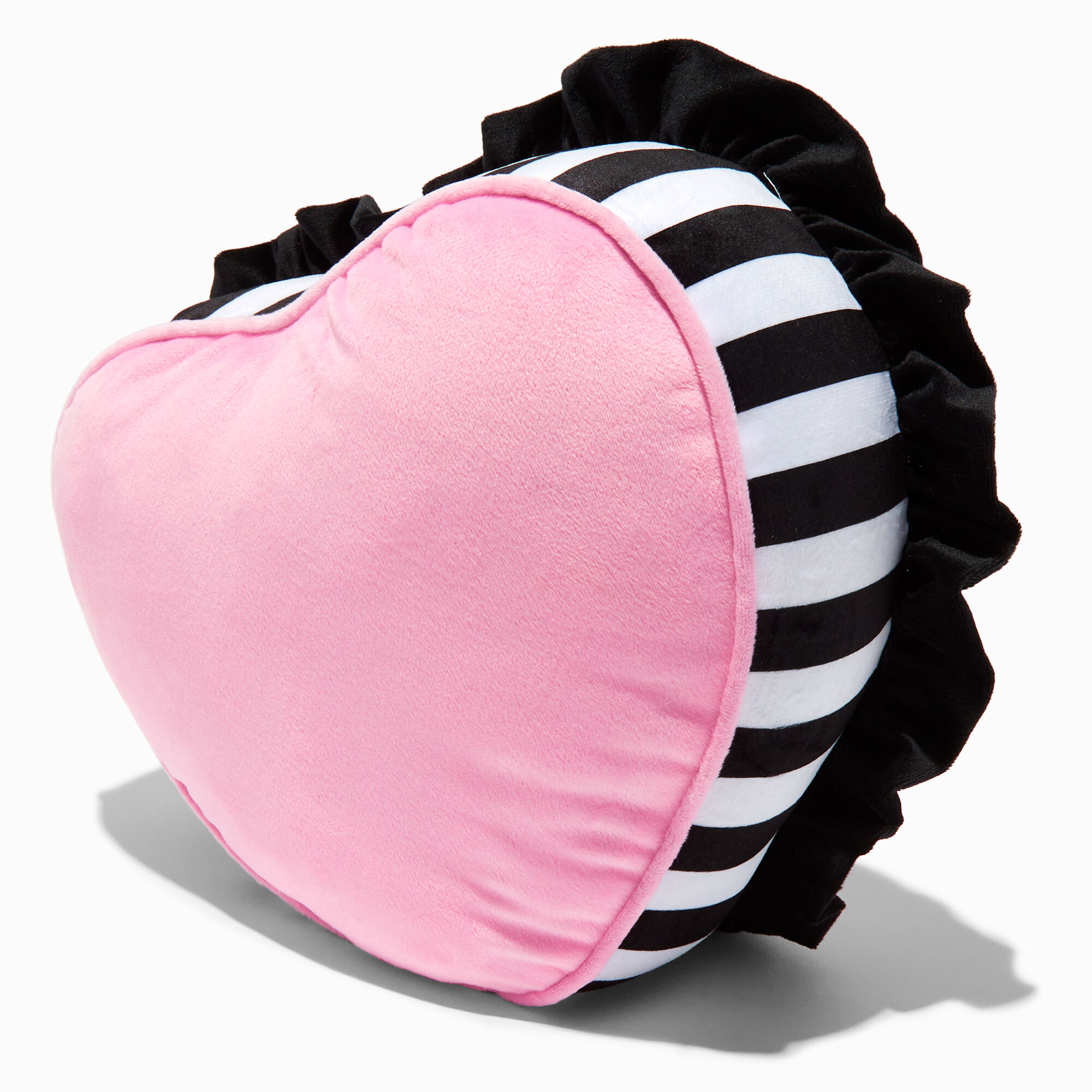 Heart Eyes Skull Crossbones Pink Heart Pillow Claire s US