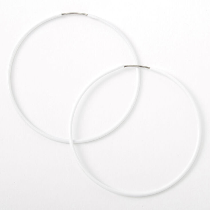 Claire's Créoles 40 mm blanches