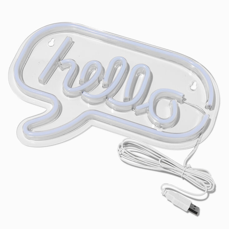 &quot;Hello&quot; LED Neon Wall Light,