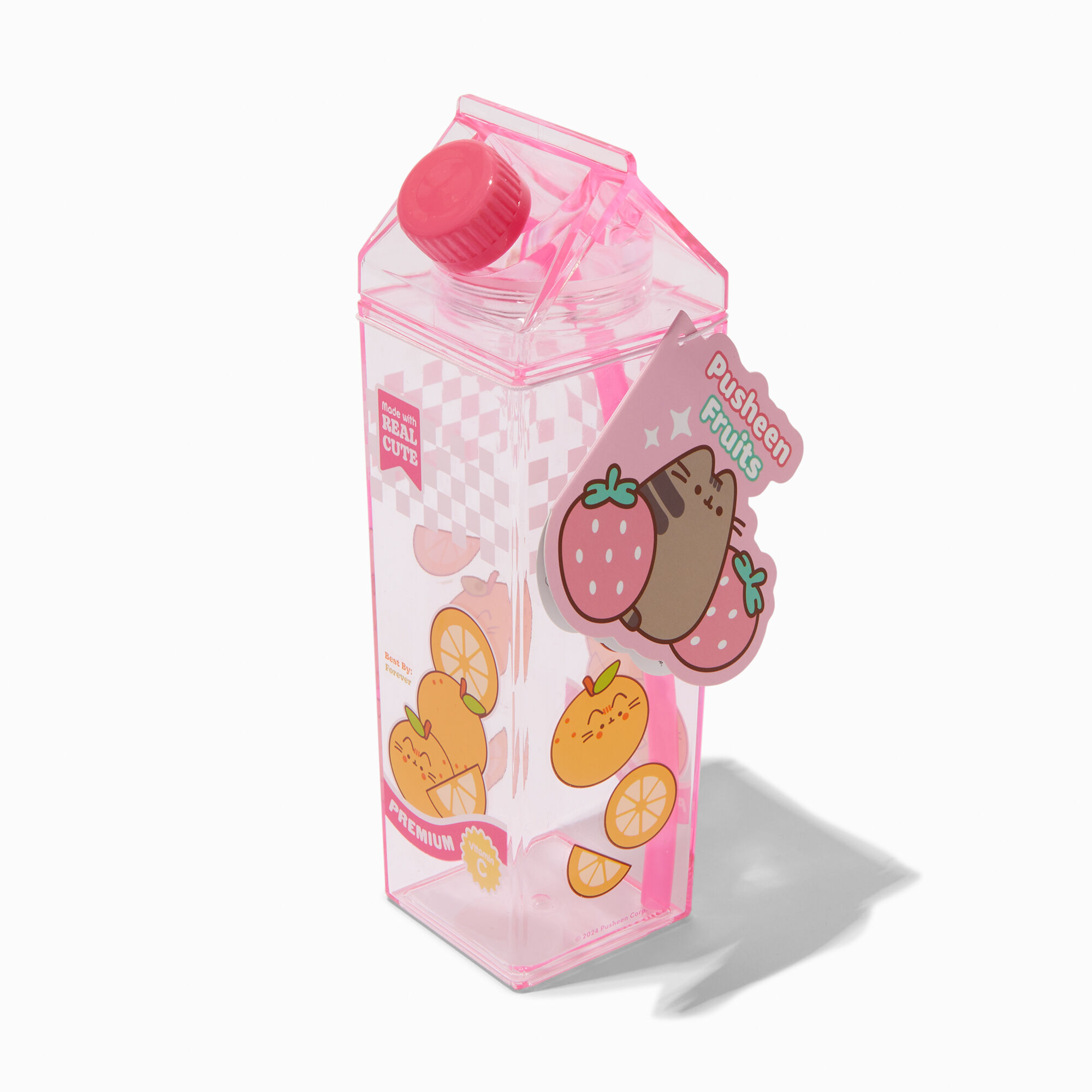 View Claires Pusheen Juice Water Bottle Orange information