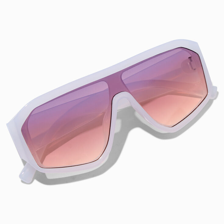 Lunettes de soleil &eacute;cran blanches,