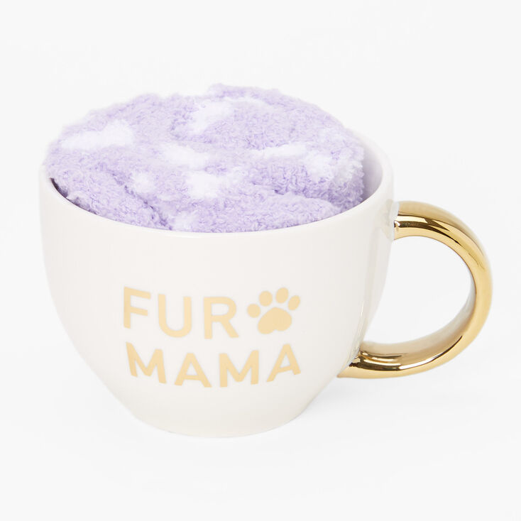 Fur Mama Ceramic Mug &amp; Cozy Socks Gift Set - 2 Pack,