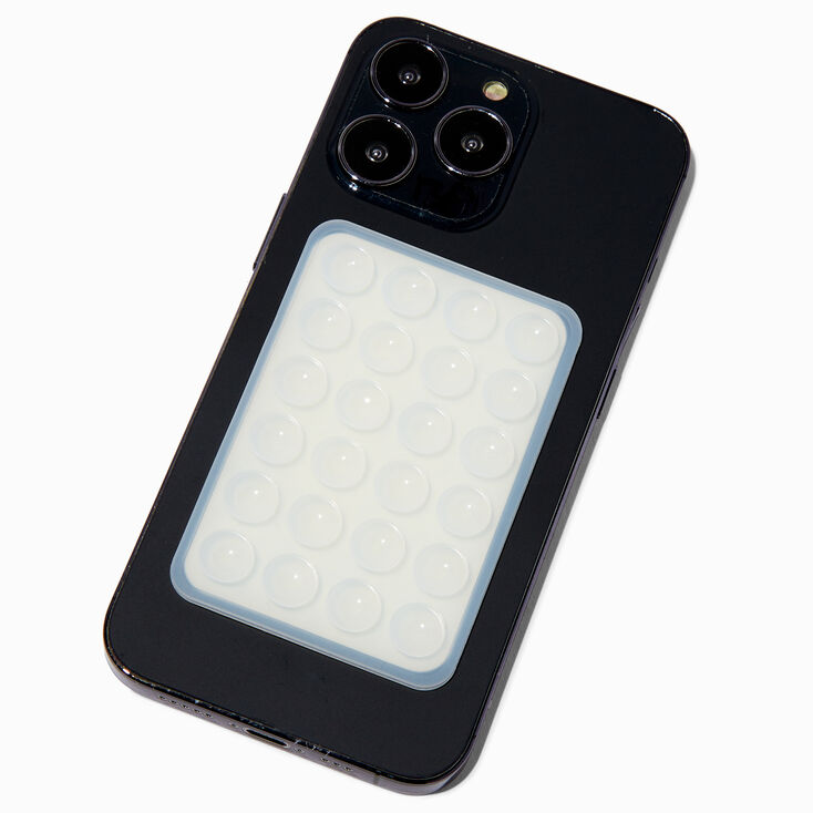 Clear Rectangle Silicone Suction Phone Case Adhesive Mount,