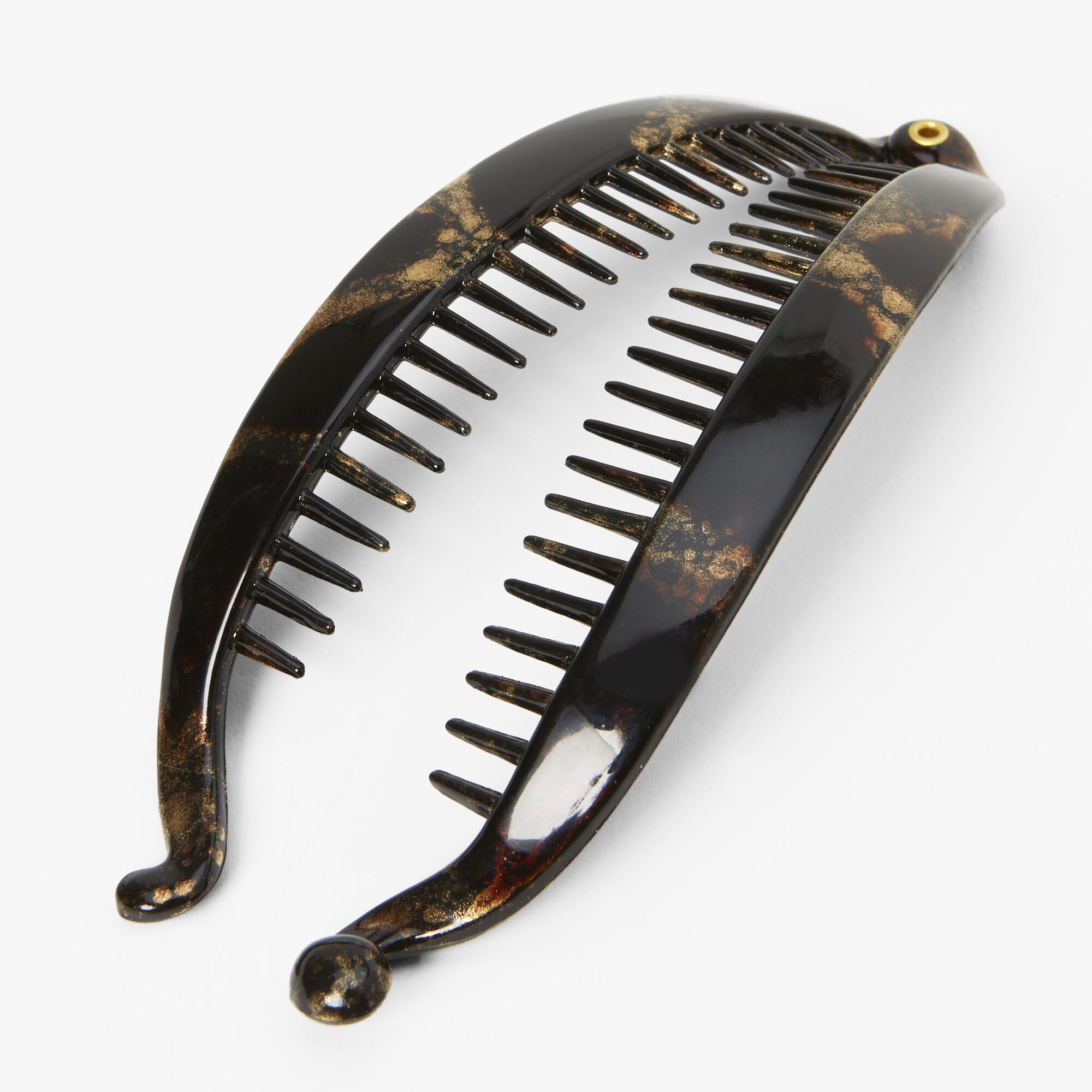 Brown Oil Slick Banana Hair Claw,
