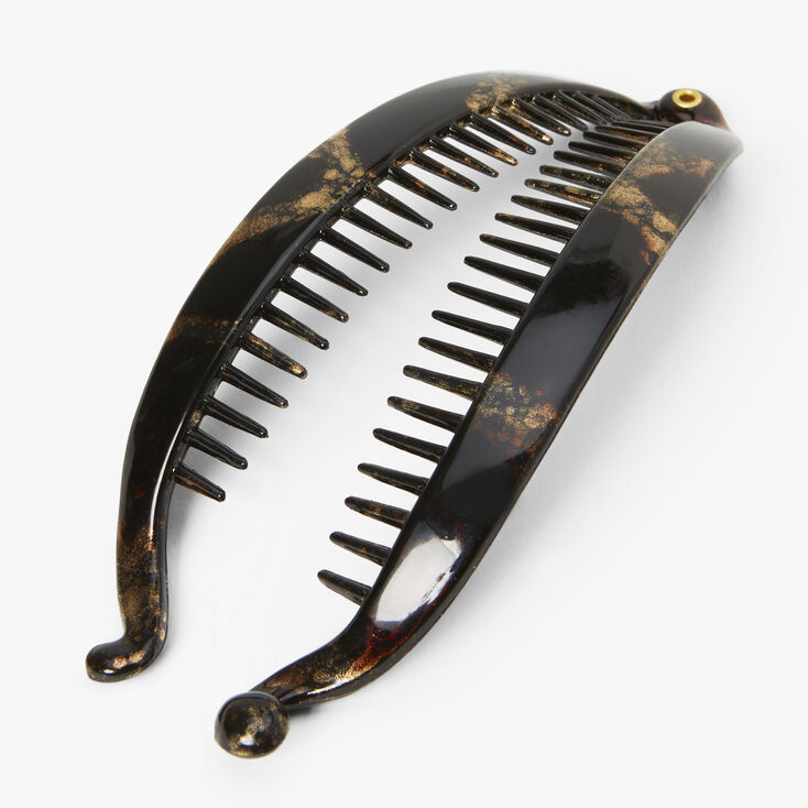 Brown Oil Slick Banana Hair Claw,