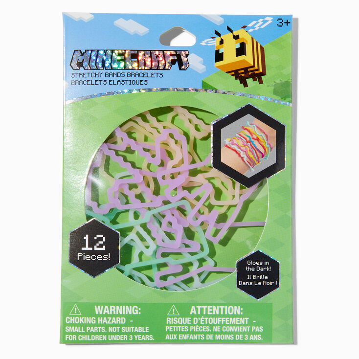 Minecraft&trade; Glow In The Dark Stretchy Bands Bracelets - 12 Pack,