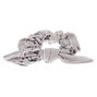 Small Bandana Knotted Bow Hair Scrunchie - Light Gray,