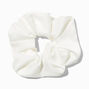 White Satin Hair Scrunchie,