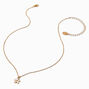 Pearlized White Flower Gold-tone Pendant Necklace,