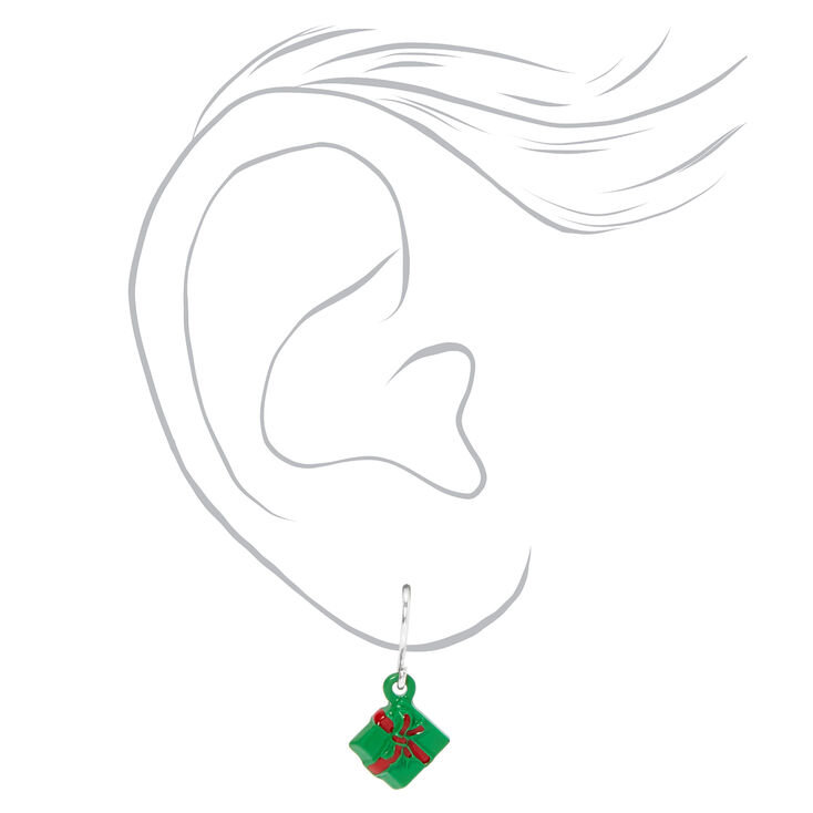 Christmas Silver 1&#39;&#39; Holiday Mixed Earrings - 20 Pack,