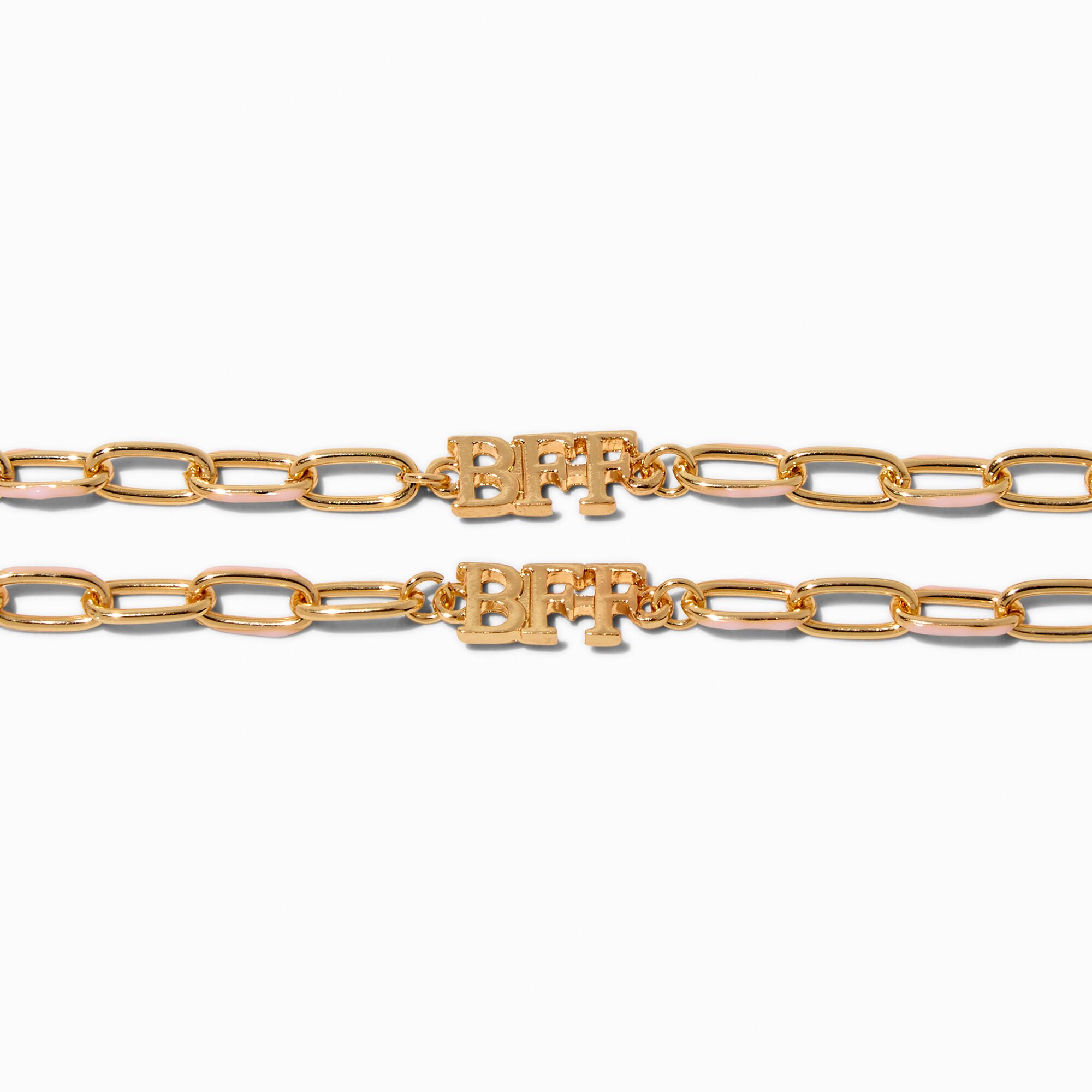 Best Friends Gold-tone Chain Bracelets - 2 Pack,