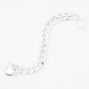 Silver Heart Toggle Chain Link Bracelet,