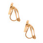 Gold Glitter Heart Clip On Earrings,