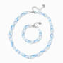 Claire&#39;s Club Blue Acrylic Chunky Chainlink Jewelry Set - 2 Pack,