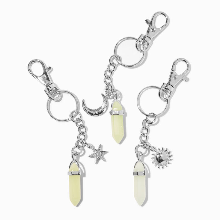 Best Friends Glow In The Dark Mystical Gem Keyrings - 3 Pack,