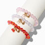 Best Friends Cherry Beaded Stretch Bracelets - 3 Pack,