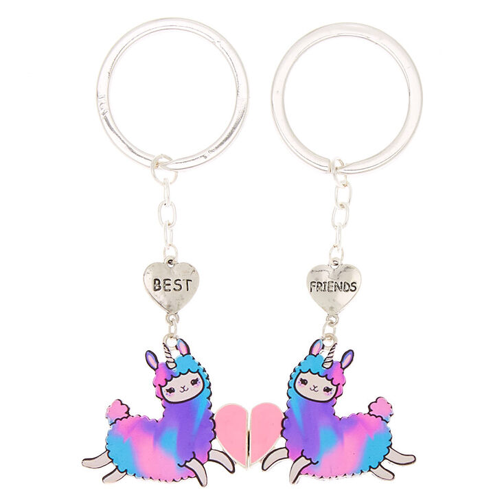 Claire's Porte-clés Llamacorn best friends - Violet, lot de 2