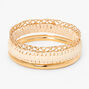 Gold Woven Bangle Bracelets - 3 Pack,