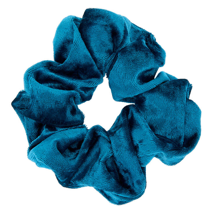 Medium Velvet Hair Scrunchie - Teal,