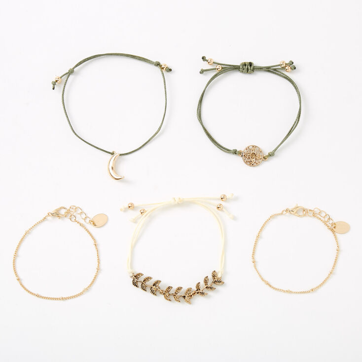 Mother Nature Bracelets - Green, 5 Pack,