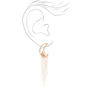 Gold 3.5&quot; Celestial Chain Drop Earrings,