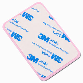 Support adh&eacute;sif pour coque de portable &agrave; ventouse en silicone rectangulaire rose,